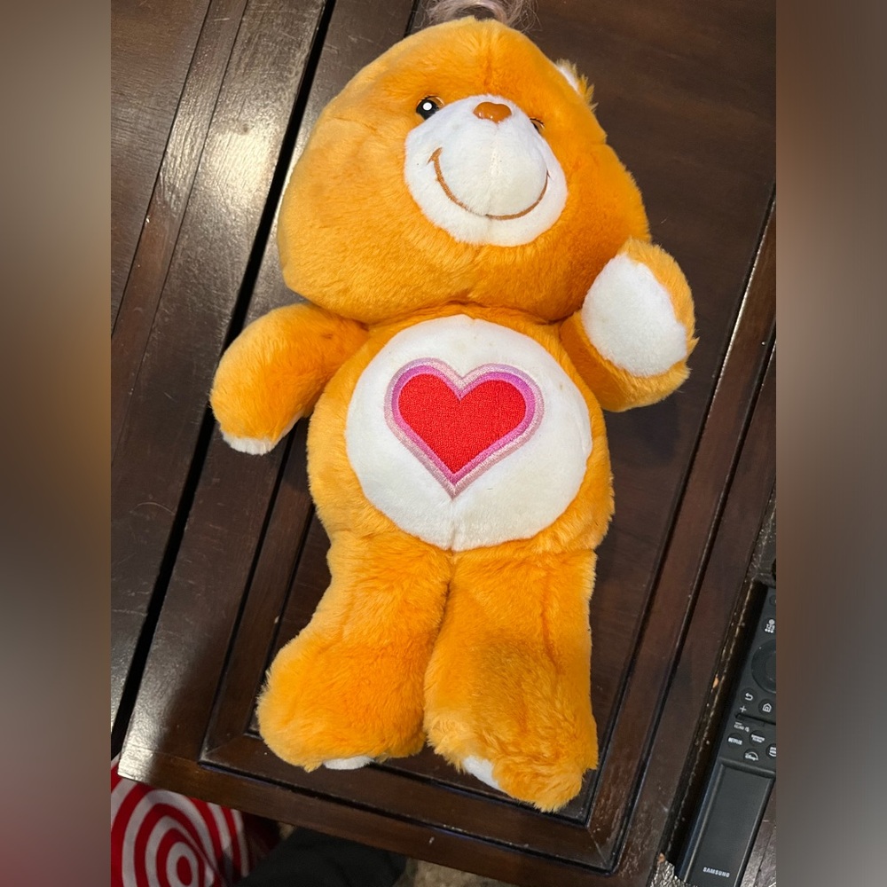 Care Bear Tenderheart Vintage Carlton Cards Stuffed Animal Bear plush